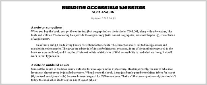 Building Accessible Websites