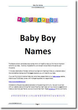 Baby Names (Baby Boy Names) by Lee Suggitt