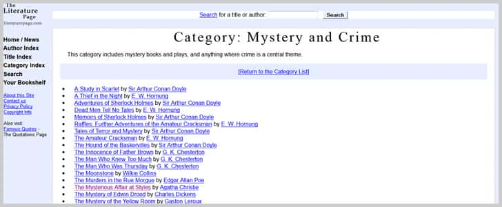 Literaturepage.com (Mystery & Detective)