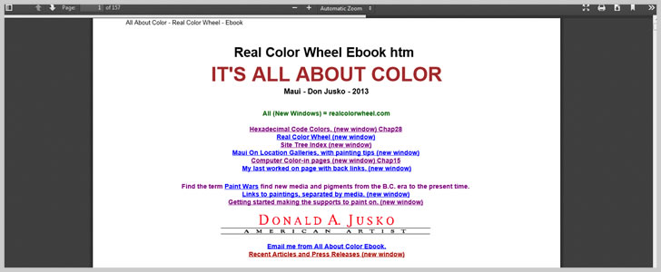 It's All About Color By Donald A. Jusko