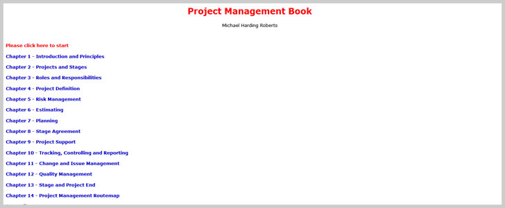 Project Management Book by Michael Harding Roberts