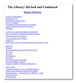 The Library: Revised and Condensed