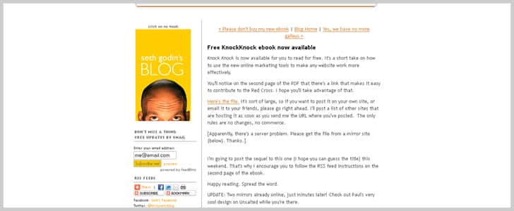 KnockKnock: Seth Godin's Incomplete Guide to Building a Web Site that Works