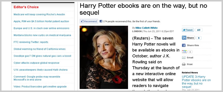Harry Potter Ebooks Are On The Way, But No Sequel