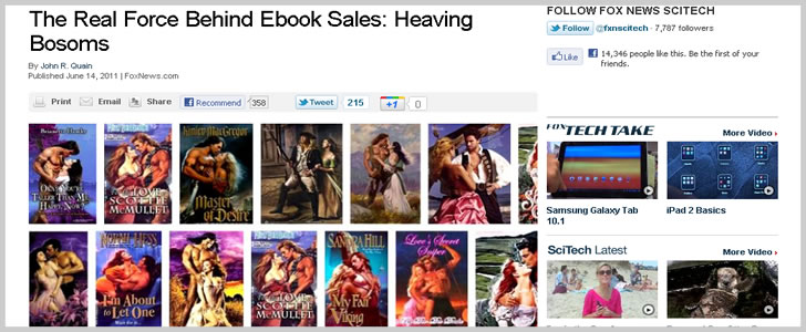 The Real Force Behind Ebook Sales: Heaving Bosoms