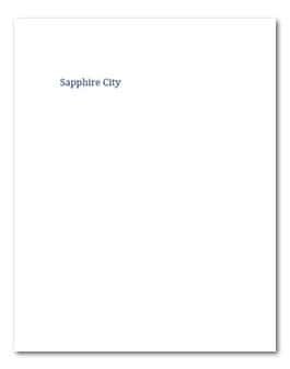 Sapphire City