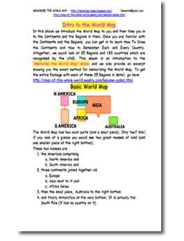 Introduction to the World Map by Siddhartha Sinha