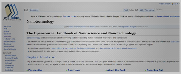 The Opensource Handbook of Nanoscience and Nanotechnology