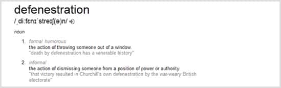 Defenestration