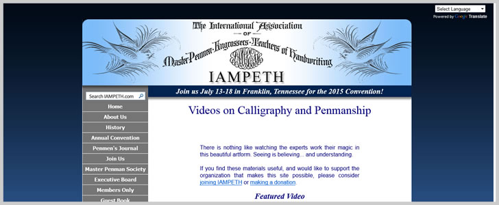Videos On Calligraphy And Penmanship