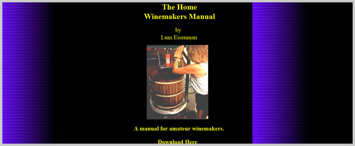 The Home Winemaker's Manual by Lum Eisenman