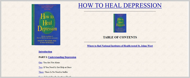 How to Heal Depression by Harold H. Bloomfield, M.D. & Peter McWilliams