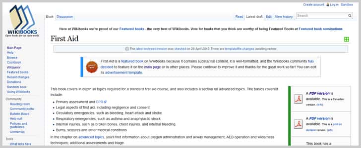 https://en.wikibooks.org/wiki/First_Aid
