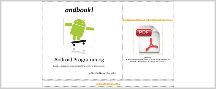 Andbook: Android Programming - Based on codes & experiences of the anddev.org-Community by Nicolas Gramlich
