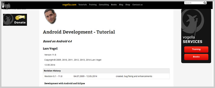 Android Development - Tutorial by Lars Vogel
