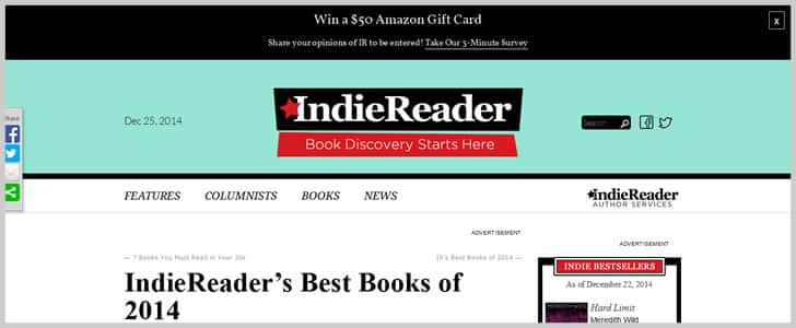 Indiereader's Best Books Of 2014 