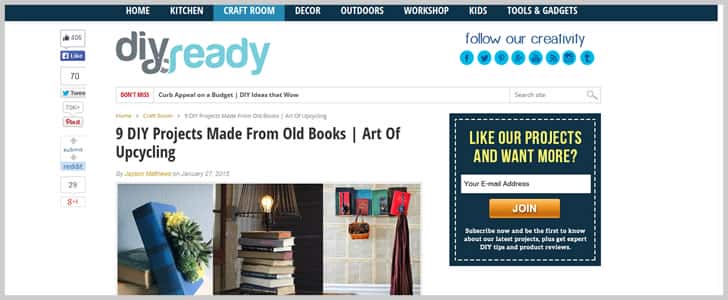 9 Diy Projects Made From Old Books 