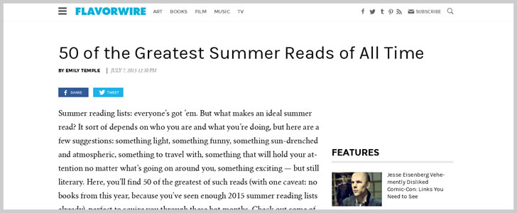 50 of the Greatest Summer Reads of All Time