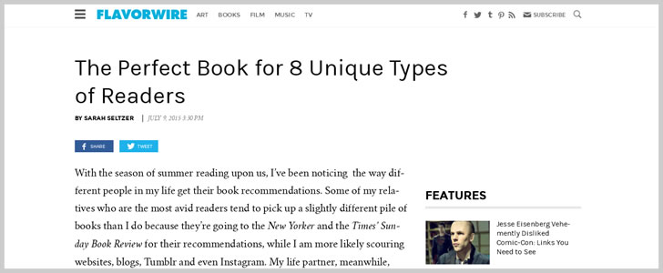 The Perfect Book for 8 Unique Types of Readers