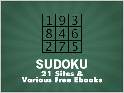 Sudoku: 21 Sites & Various Free Ebooks