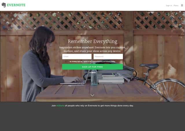 Visit the site - Evernote