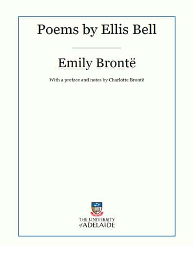 Poems by Ellis Bell or Emily Bronte