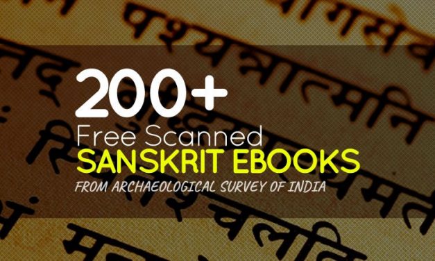 200+ Free Scanned Sanskrit Ebooks from Archaeological Survey of India