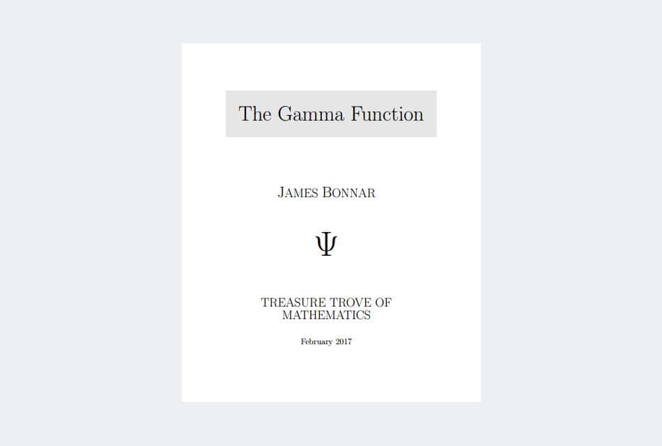 The Gamma Function