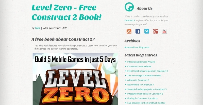 Level Zero - Free Construct 2 Book by Ankur Prasad & Allen Wu