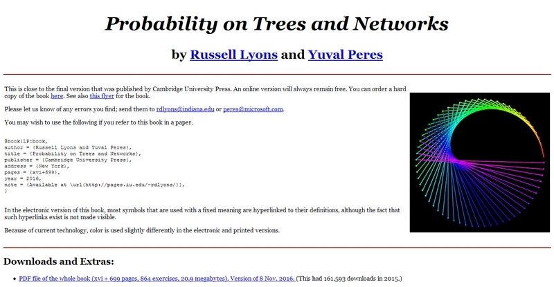 Probability on Trees and Networks by Russell Lyons and Yuval Peres