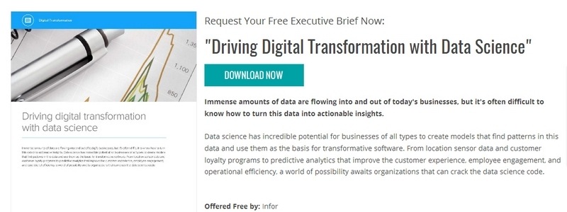 Driving Digital Transformation with Data Science by Infor