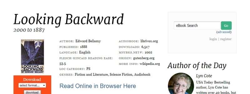 Looking Backward: From 2000 to 1887 by Edward Bellamy 