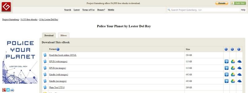 Police Your Planet by Lester del Rey 