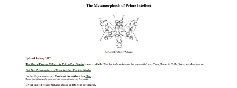 The Metamorphosis of Prime Intellect by Roger Williams 