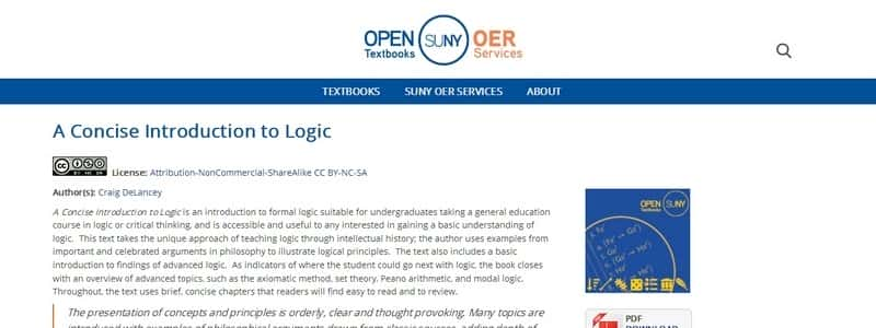 A Concise Introduction to Logic by Craig DeLancey 