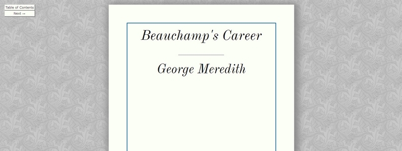 Beauchamp's Career by George Meredith 