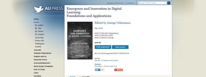 Emergence and Innovation in Digital Learning: Foundations and Applications by George Veletsianos 