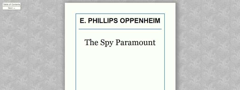 The Spy Paramount by E. Phillips Oppenheim 