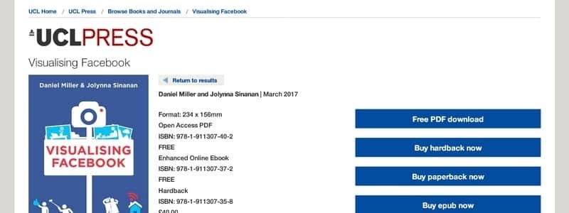 Visualising Facebook by Daniel Miller and Jolynna Sinanan 