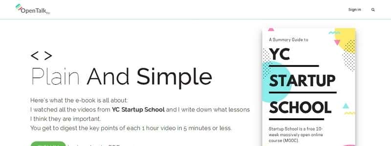 A Summary Guide to YC Startup School by Opentalk.fm