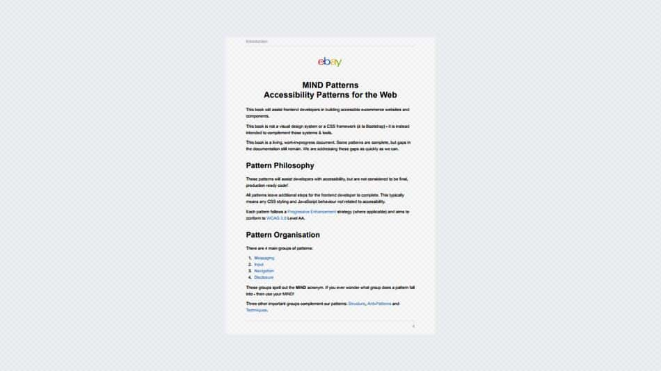 MIND Patterns: Accessibility Patterns for the Web