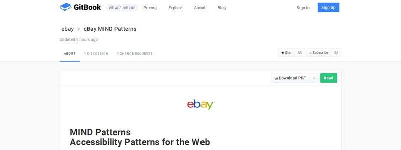 MIND Patterns: Accessibility Patterns for the Web by The Ebay Team