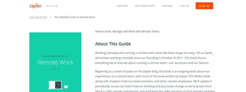 The Ultimate Guide to Remote Work by The Zapier Team