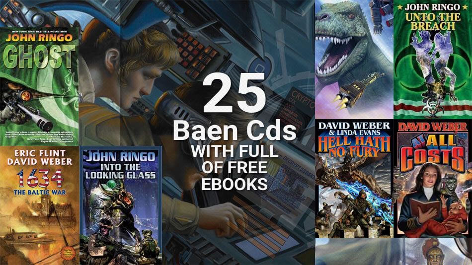 25 Baen Cds with Full of Free Ebooks