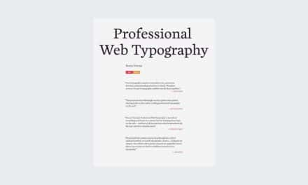 Professional Web Typography