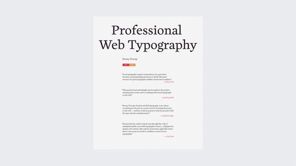 Professional Web Typography