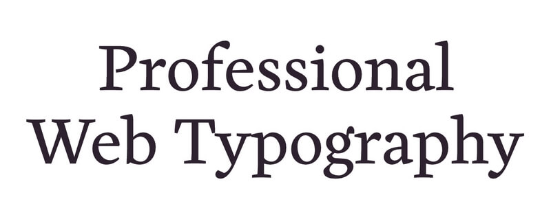 Professional Web Typography by Donny Truong