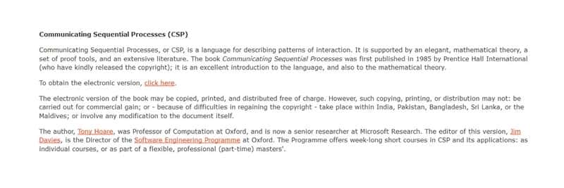 Communicating Sequential Processes (CSP) by Tony Hoare