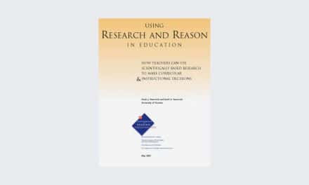 Using Research And Reason In Education