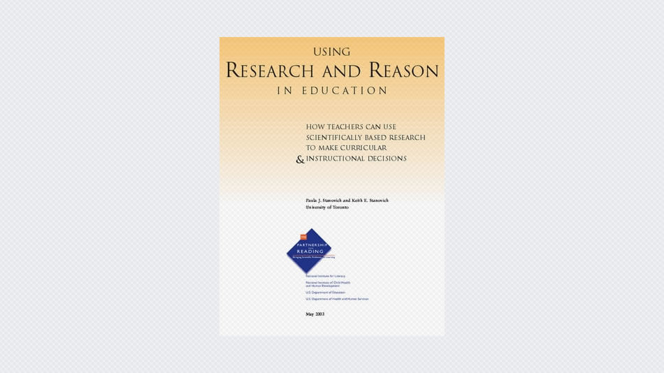 Using Research And Reason In Education